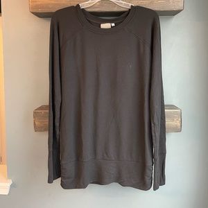 Athleta Studio Cinch Sweatshirt Black Medium